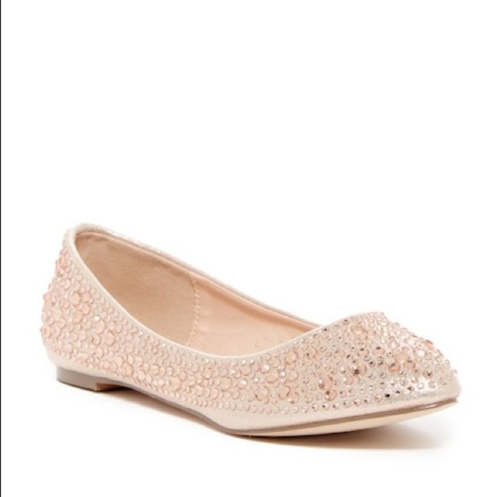 NIB Lauren Lorraine Lizzy Embellished Flat Shoe 6